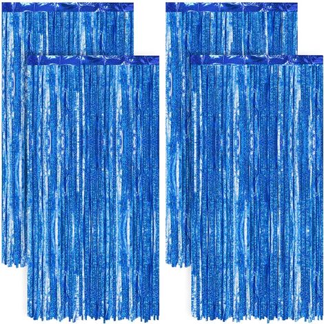 Lot de 4 Rideau Paillette,1x2m Aluminium,Réutilisable,Décoration Fête,Mariage,Noël