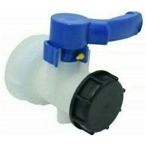 Vanne pour cuve 1000 litres 2" / 62 mm Vanne papillon intégrée en plastique DN40 (62 mm), (1/4)
