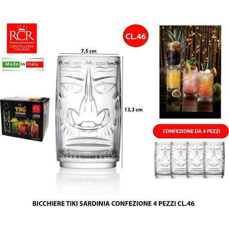 RCR Cristalleria Italiana Bicchiere Tiki Sardinia 46 Cl 6 Pz