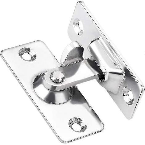 Verrou de porte à angle droit 304, pêne de sécurité, loquet de portail en acier inoxydable pour clôtures en bois ou portails métalliques, verrou de sécurité pour porte coulissante - Q1 N (1/5)