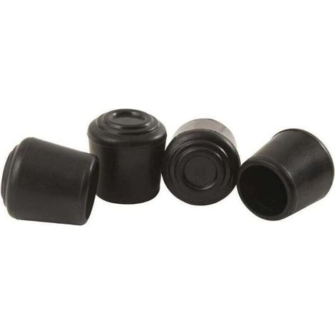 Tappo in gomma per gamba (4 pezzi), 25 mm, nero (1/4)