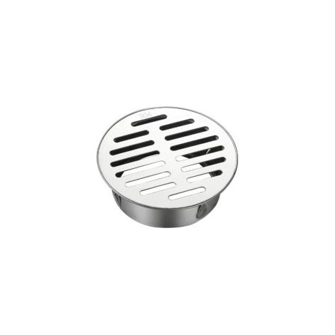 Siphon de sol rond en acier inoxydable – Manchon antiblocage pour tuyaux d'évacuation – Empêche obstructions et odeurs – Nettoyage facile (1/5)