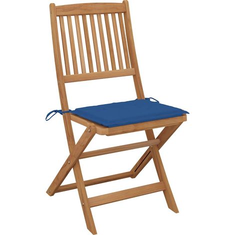 Maison Exclusive - Klappbare Gartenstühle 4 Stk. mit Kissen Massi