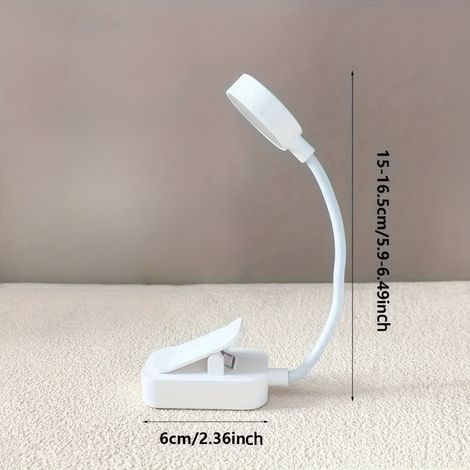 [LED Book Light] Adjustable Brightness White LED Clip-On Book Light with Three Color Temperatures, Mini Lightweight - No Battery Included (1/5)
