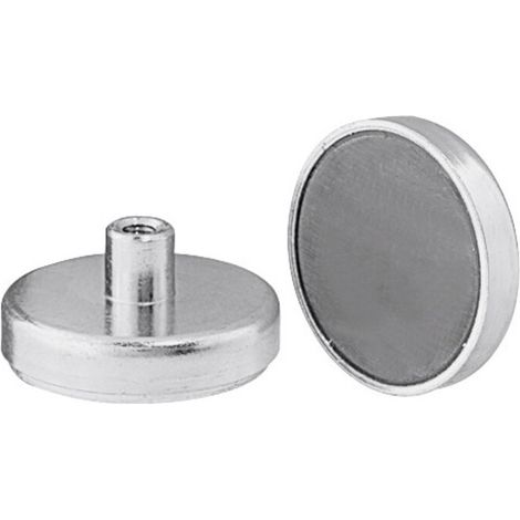 Flachgreifermagnet mit Innengewinde, Ferrit,⌀ 20 mm