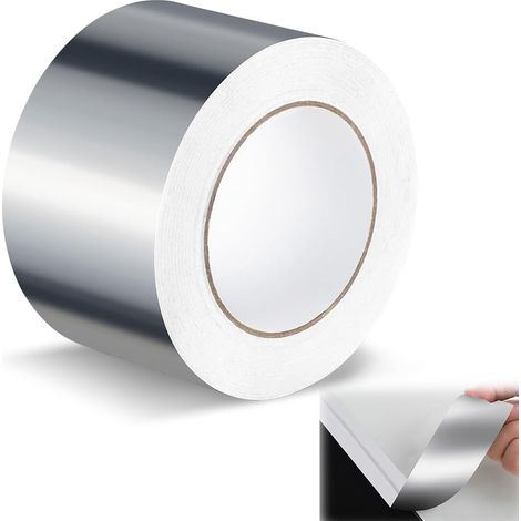 Ruban Adhésif en Aluminium, 60mm x 50m Scotch Aluminium Ruban De Protection Contre La Chaleur Résistant à La Chaleur Résistante Haute Temperature Imperméable pour Sceller Ou Isoler (1/5)