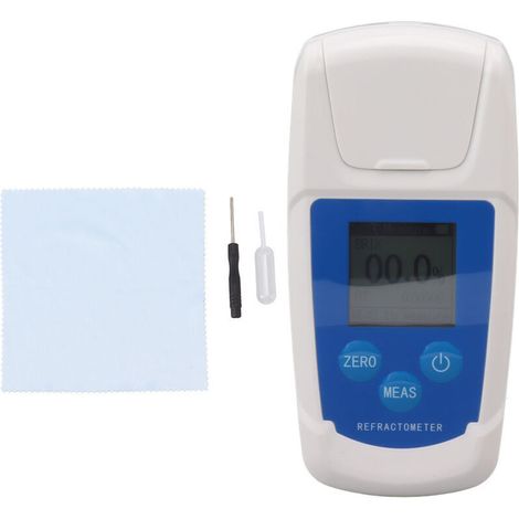 Brixmètre, Haute Précision de Mesure Réfractomètre Brixmètre Vitesse de Mesure Rapide Testeur Brix Étalonnage Automatique Réfractomètre Numérique Brix pour Boissons Alimentaires