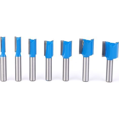 7-teiliges Holzfräser-Set, Doppelschneider, gerader Fräser aus YG8-Legierung, 8 mm (1/5)