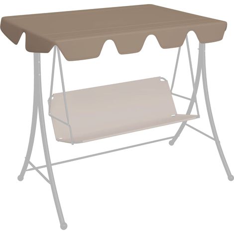 Toit de rechange de balançoire Rapide à Installer Tonnelle Tente Pavillon - Taupe 150/130x70/105 cm BV938189 - BonneVie (1/5)