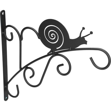 Support à fleurs suspendu de style européen, panier à fleurs mural en fer forgé pour salon ou balcon (1/5)