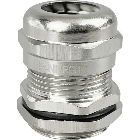 TRU COMPONENTS TC-10302884 Kabelverschraubung PG16 Messing (vernickelt) Metall 1 St. (1/2)