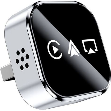 Adaptateur Carplay Sans Fil 3 en 1 AirPlay Carplay Android Auto Clé USB Plug et Carplay Filaire Vers Sans Fil Argent