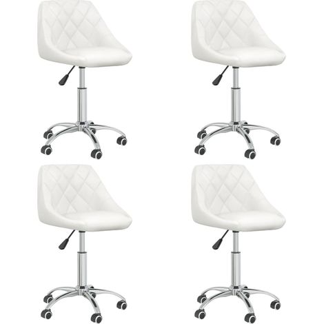 Sillas de comedor giratorias 4 unidades cuero sintético