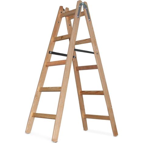 Leiter Strend Pro, PROFI, Holz-Stehleiter, 5-stufig, 1,53 m, max. 150 kg (1/3)