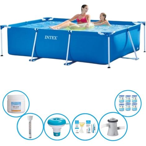 Intex Piscine Tubulaire Rectangulaire - 220x150x60 cm - 8-pièces S22343