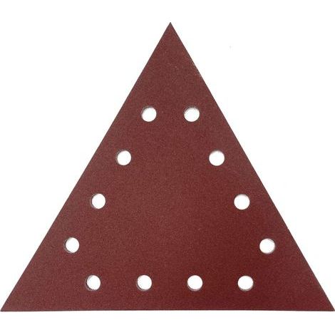 ABT-80 Triangle Abrasif - Papier Abrasif Triangulaire Multi-Usage - Ponçage & Lissage du Plâtre, du Bois & des Cloisons Sèches - Grain de 80 - 28.8x28.8x28.8cm - Pack de 10 (1/4)