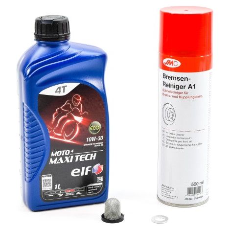 Kit Entretien Vidange Standard pour HONDA FORZA 125 de 2015 à 2024 - ELF MOTO 4 MAXI TECH 10w30 1L