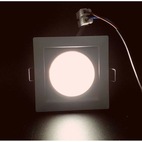 Downlight Led Incasso Quadrato Orientabile 8w 3000K