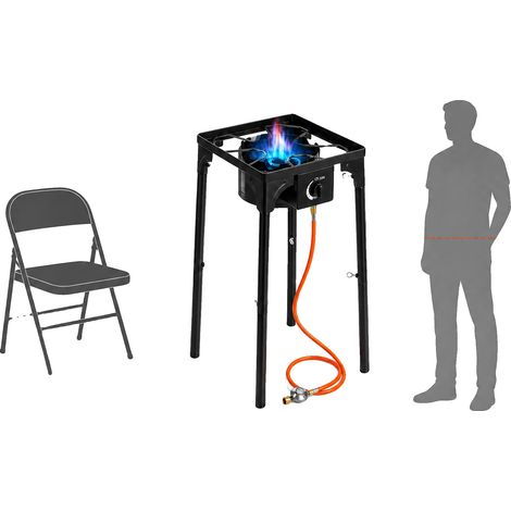 Réchaud à Gaz de Camping, 75000 BTU Haute Puissance, Design Portable, Fours verticaux (1/2)