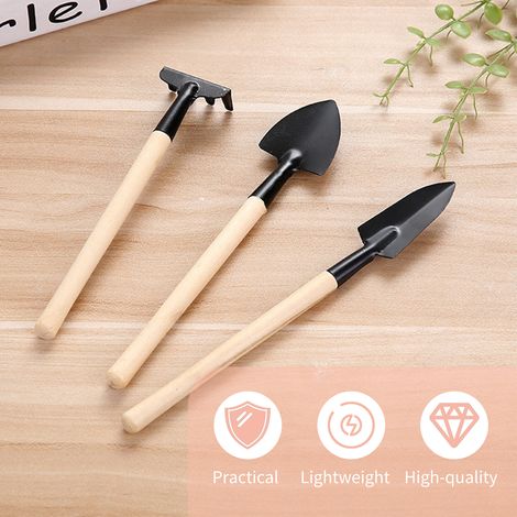 Set de bonsái de suculentas + 10 herramientas (pinzas, tijeras, rastrillo, raspador) – accesorios para el jardín de hadas en miniatura – set de jardinería para el hogar y la oficina (1/5)