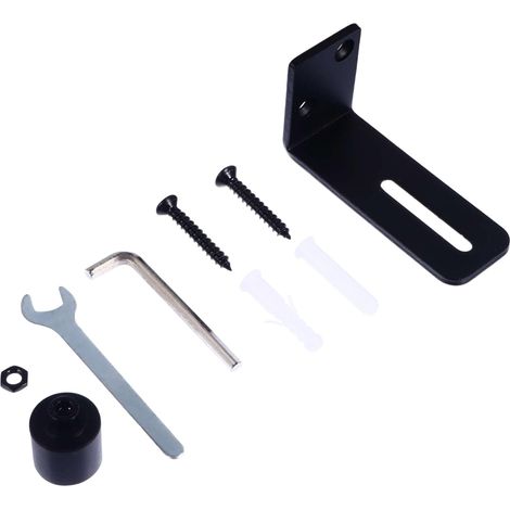 Guide de sol pour porte de grange coulissante acier, réglable (1/5)