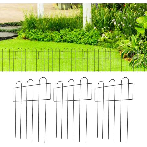 GARRYFIZH ‌Clôture Décorative de Jardin en Fil de Fer Métallique - Barrière Animaux et Bordures pour Parterre de Fleurs Extérieur