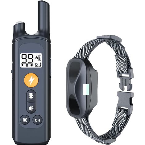 Collare per addestramento cani 800 metri Collare antiabbaio con vibrazione controllata e stimolazione sonora Collare per addestramento cani IP7 impermeabile Ricaricabile