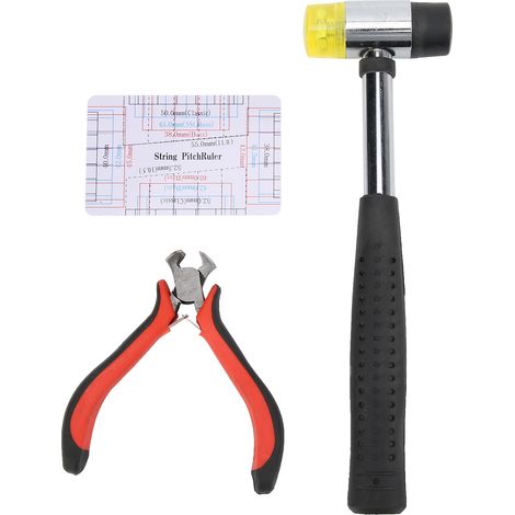 Reparaturset für Bassgitarren, bestehend aus Doppelhammer und ergonomischem, stoßdämpfendem Griff (1/5)