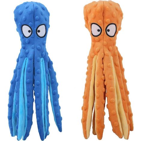 Jouet chien pieuvre peluche résistante, interactive petite taille (1/4)