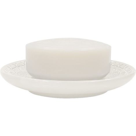 Porte savon Porcelaine RELIEF Blanc Spirella (1/4)