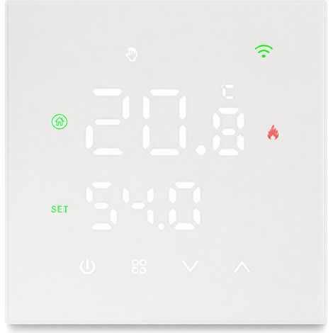 Thermostat intelligent WiFi O3 blanc pour chauffage hydraulique au sol, 3 A, application en russe (1/5)
