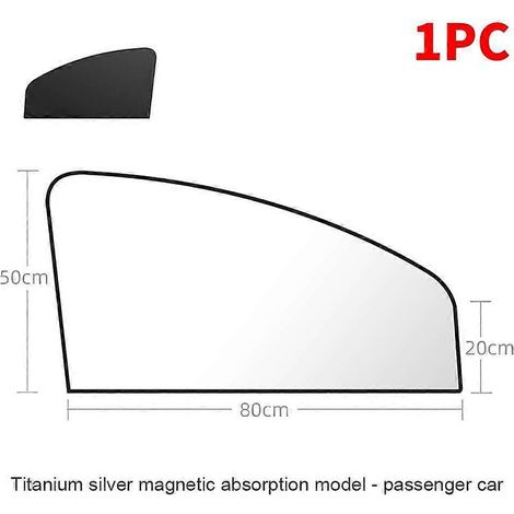Pare-soleil magnétique pliable pour voiture, rideaux magnétiques faciles à installer, visière de protection UV pour vitres latérales de voiture, côté passager (1/5)