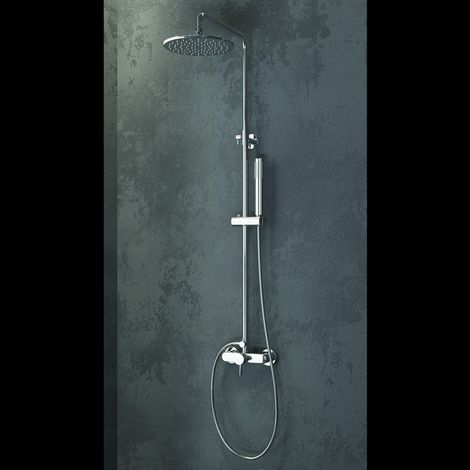 Miscelatore doccia fissa in acciaio inox  KAM ARTE CROMO kamalu