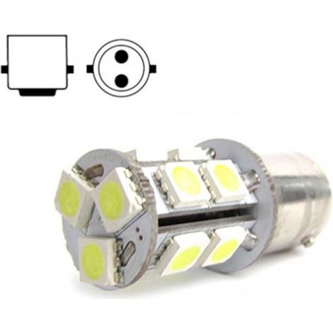 Lampada Led Tubolare Miniaturizzata BA15D 220V 2W Bianco Freddo Per Segnalazione Cancelli Bajour (1/3)