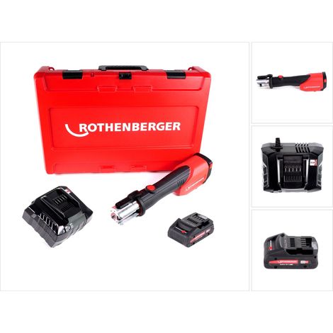 Crimpatrice a batteria Rothenberger ROMAX 4000 18V + 1x batteria 4.0Ah + caricatore + custodia