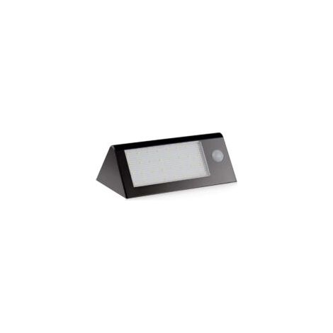 Lámpara solar con sensor de movimiento de 32 LED, superbrillante, con clasificación IP65, 400 lúmenes, ideal para puertas, entradas, caminos, jardines y patios (negra) - Crezuo