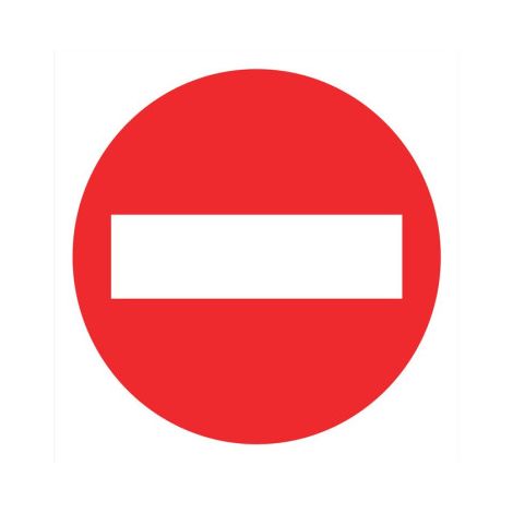 Señal de Prohibido el paso de pictograma                                                   Poliestireno       297X297