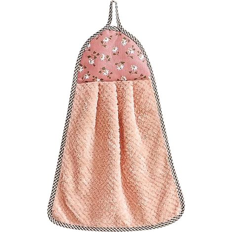Chiffon De Cuisine En Velours De Corail - 23 X 37 Cm - Suspendable - Sans Peluches - Absorbant - 1 Pièce (1/3)
