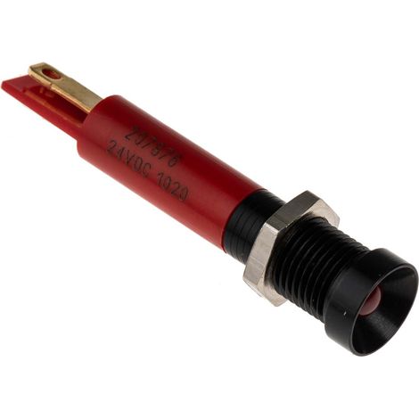 Voyant LED lumineux  Rouge RS PRO, dia. 8mm, 24V c.c. ( Prix pour 1 )
