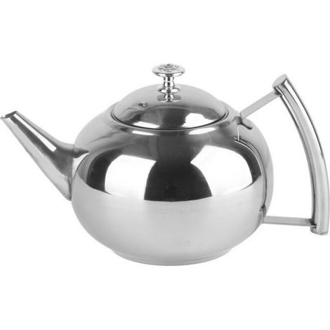 Théière - Acier Inoxydable - 1,5 L - Filtre Intégré Pour Thé En Vrac Et Sachets - Compatible Plaque À Induction - Argent (1/5)