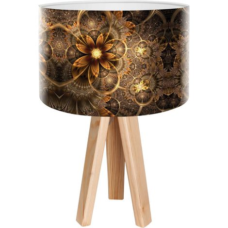 Lampe de chevet glamour foto-283 - Bois clair, marron