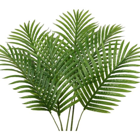 Künstliche Palmwedel Kunstpflanze Palme Textilpalmwedel Set 6 Stück 37cm Grün (1/5)