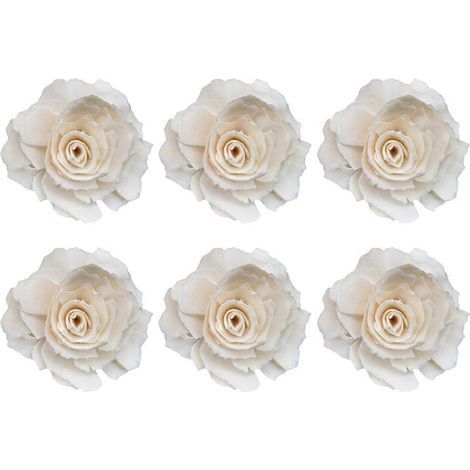 Set mit 6 flammenlosen Duftdiffusoren (weiß) – 4,50 x 4,50 x 4,00 cm – Weiß (1/4)