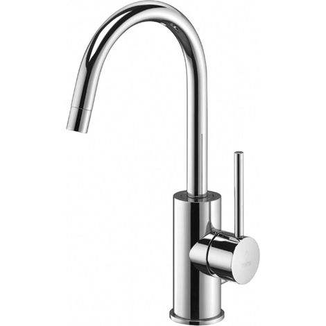 Miscelatore lavabo Light a canna alta con scarico in ottone cromo