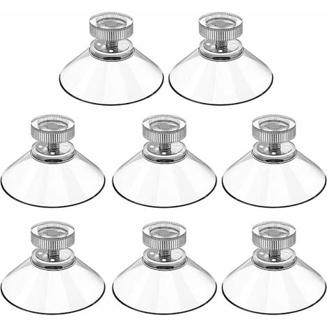 vis M4 de 40 mm avec ventouse et écrou moleté transparent, pour vitres de voiture ou usage domestique. (1/5)