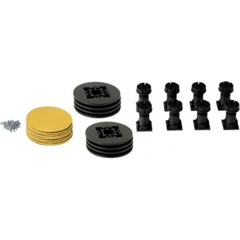 Easy Plumb Shower Tray Riser Leg Kit Adjustable Feet Quads + Square Trays + Pads