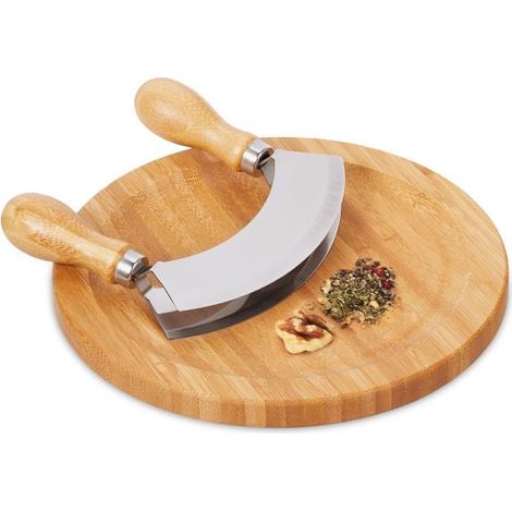 Coltello per tritare a doppio rivestimento con tagliere (1/5)