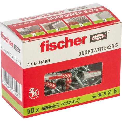 fischer DUOPOWER 5x25 S 50 Stk