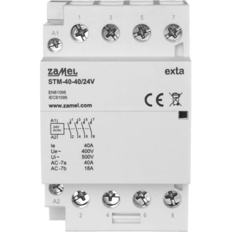 Contattore modulare per installazione 40A 4Z 24V AC/DC+F13 tipo: STM-40-40/24V EXT10000297