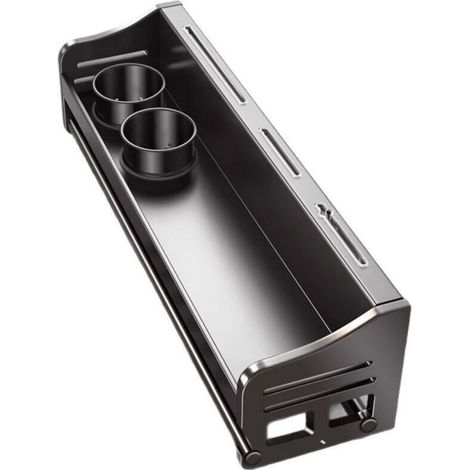 Cutlery holder, wall-mounted kitchen rail with hooks, waterproof kitchen utensil hooks, easy to install without drilling (1/4)